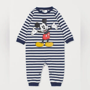 H&M x Disney Mickey Onesie, Navy, 0-1 month, NWT​